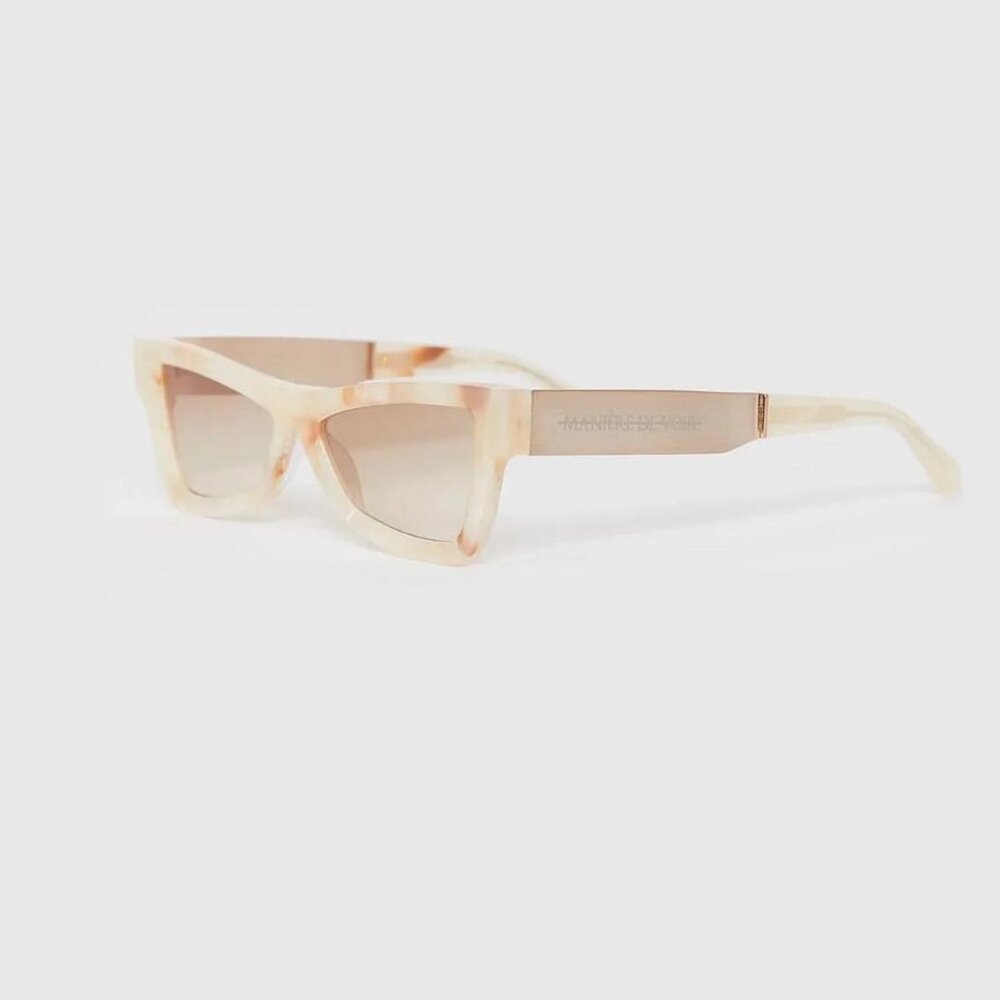 Maniere De Voir Corsica Sunglasses - Beige Marble